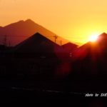 日の出が近づく今朝の筑波山　2015.2．14　栃木県小山市