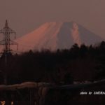 白くなっていく赤富士　2015.1．2　栃木県小山市