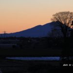 すそ野が美しい今朝の筑波山　2015.1．18　栃木県小山市