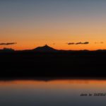 渡良瀬遊水地から見る夜明け前の今朝の筑波山　2015.1．3